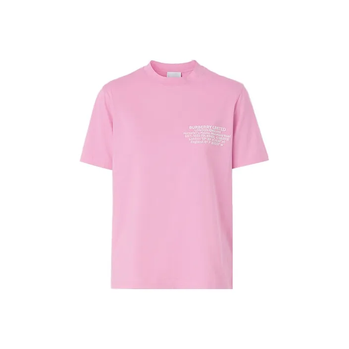 Burberry T Shirts Women's Pink-0