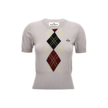 Vivienne Westwood Argyle Pattern Knit Top
