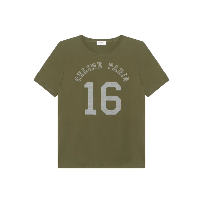 CELINE T Shirts Women's Dark Khaki-0