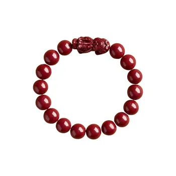 Stone On The Line Reconstructed Cinnabar Jade Bracelets Unisex