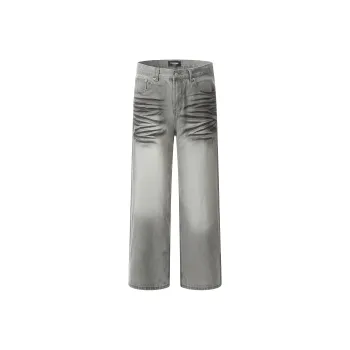 HEIYIXIANSHENG Jeans Unisex Gray