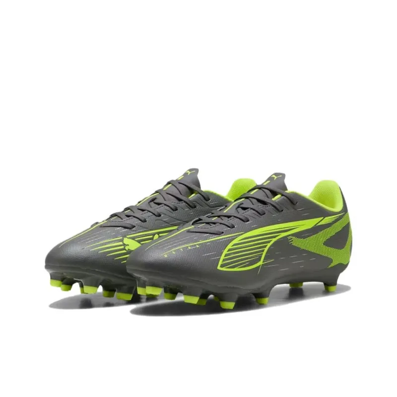 PUMA Artificial Ground Anti Slip Wear Resistant Soccer Shoes Unisex Gray Green-2