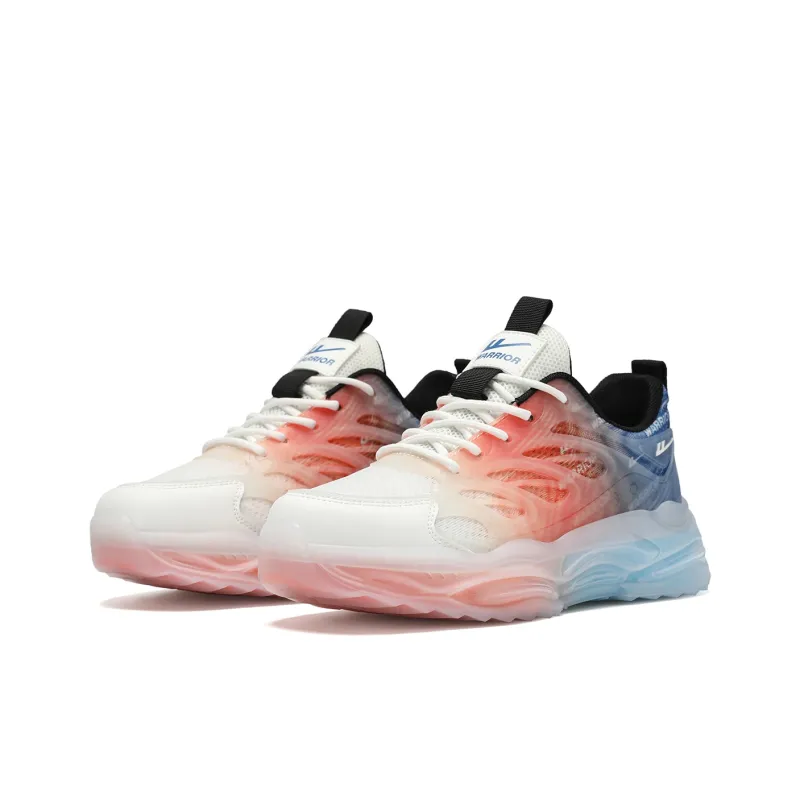 WARRIOR Chunky Sneakers Men Low Top White/Red/Blue/Black/White/Light Blue-1
