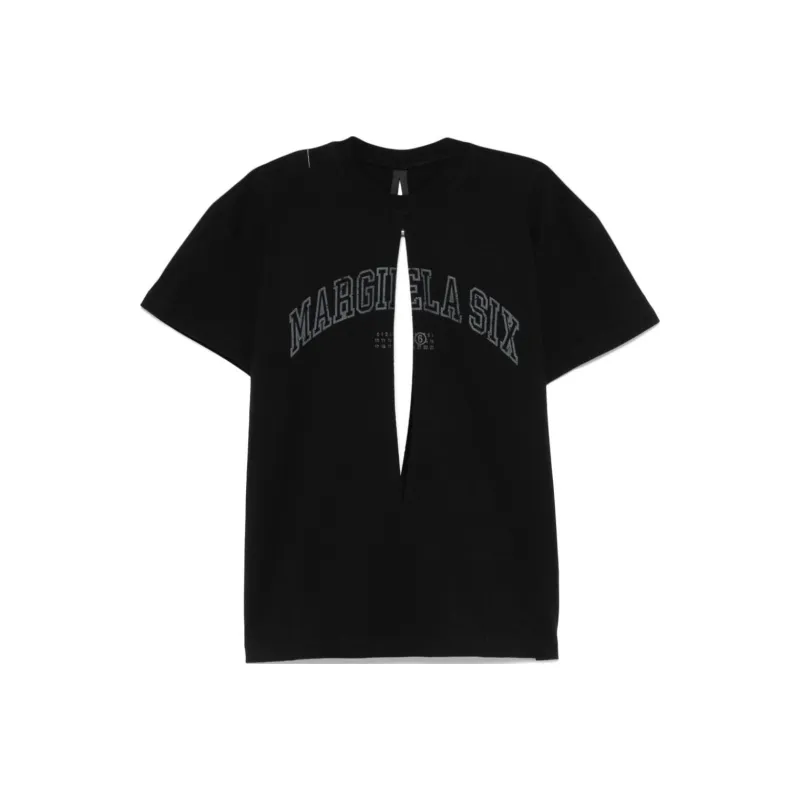 MM6 Short Sleeved Top Black-0