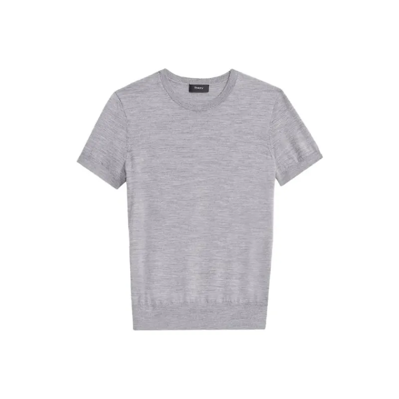 THEORY Short Sleeve Knitted Top-0
