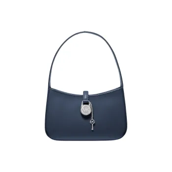 MICHAEL KORS Lyra Leather Underarm Handbag Trumpets Women's Dark Blue