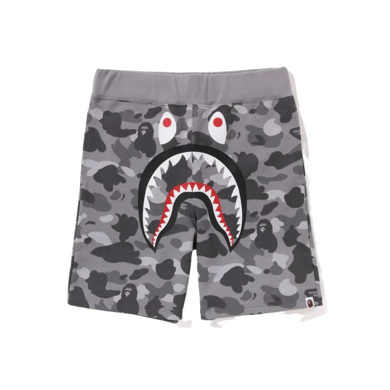Bape Honeycomb Camo Shark Sweat Shorts-2