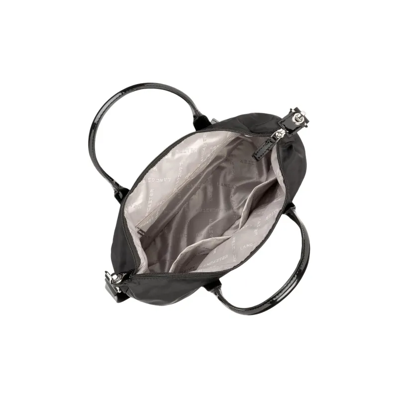 Lancaster Nylon Shoulder Bag, Crossbody Bag, Handbag Medium Size Women's Black-3