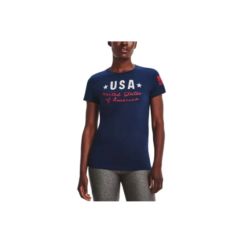 Under Armour Freedom Collection T Shirts Women's Blue-0