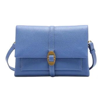 COCCINELLE Nubuck Leather Crossbody Bag, Shoulder Bag Trumpets Women's Blue