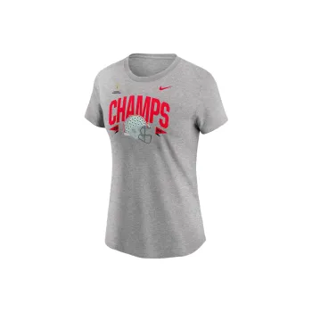 Nike Ohio State Buckeyes 2025 College Football Playoff National Champions Helmet Women's Nike College T Shirt