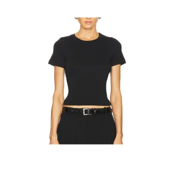 A.L.C. Paloma Ribbed Cotton T shirt