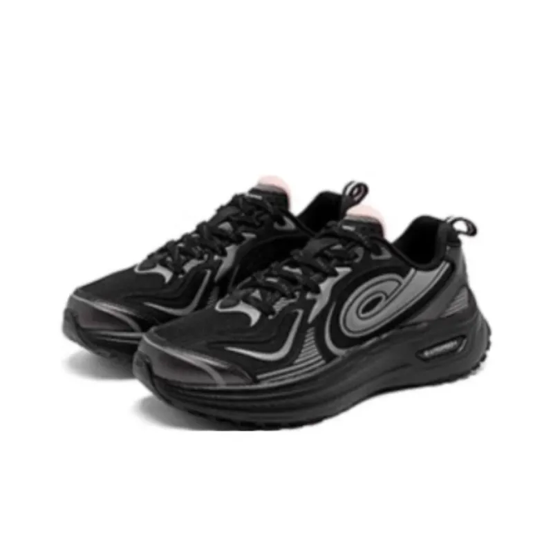 QIAODAN Cushioning Rebound Low Top Q LITESPEED Technology Running Shoes Women's Black Gray-2
