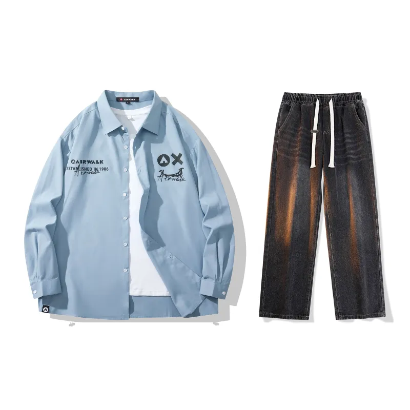 Airwalk Shirt Matching Sets Unisex-4