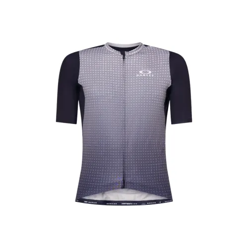 Oakley Endurance Dazzle Cycling Clothing Men's Black And Gray Striped Letter Combination