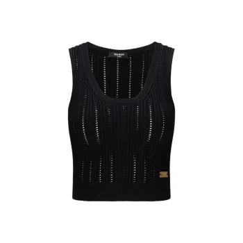 BALMAIN SS24 Tank Tops Women's Black
