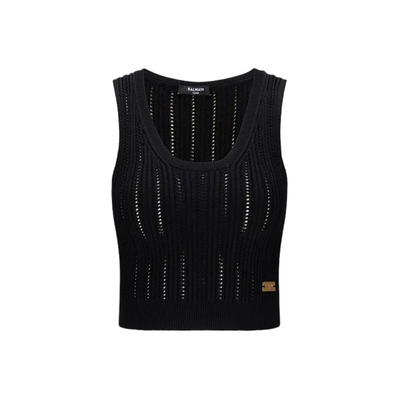 BALMAIN SS24 Tank Tops Women's Black-0