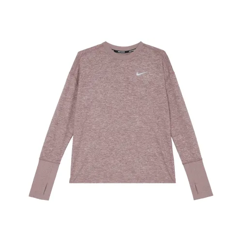 Nike Drop Shoulder Sleeve T Shirt Women's Pink Brown