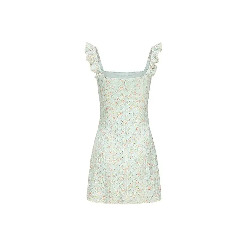 BDGU Short Sleeved Dress Women's Light Green-1