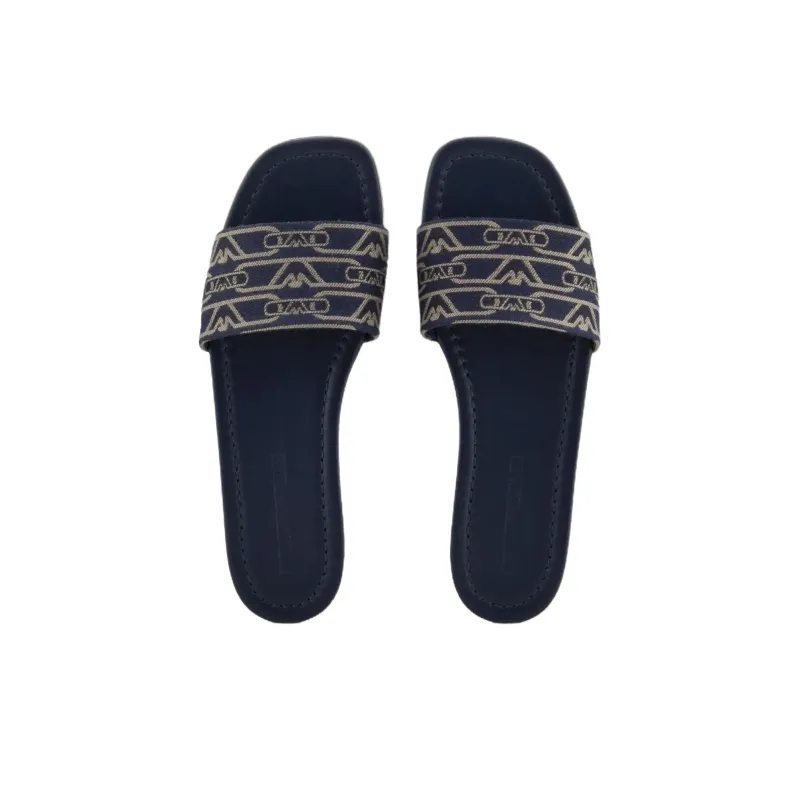 EMPORIO ARMANI Slide Slippers Women's Marine Blue-2