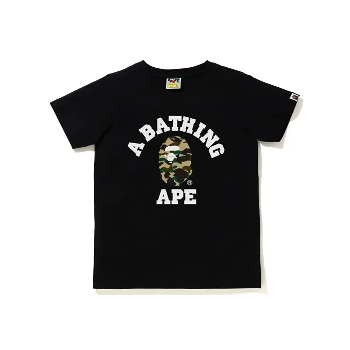 Bape 1st Camo College Tee Tee Ladies Black/Green-1