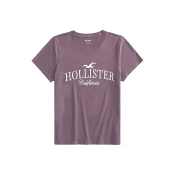 Hollister T-Shirt Women's Dark Purple Red