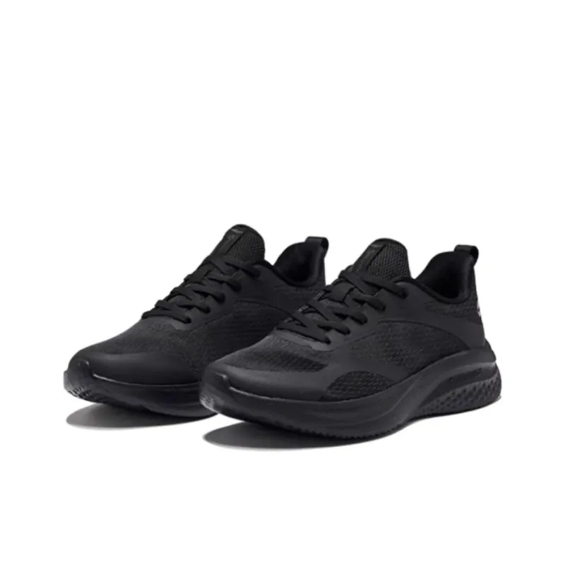 Erke Cushioning, Slip Resistant, And Abrasion Resistant Low Top Casual Running Shoes Women's Jet Black-1