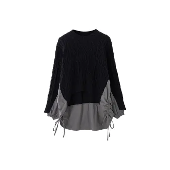 SOON FLOWER Crop Top Women's Black