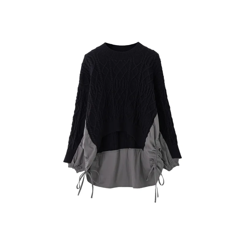 SOON FLOWER Crop Top Women's Black-0