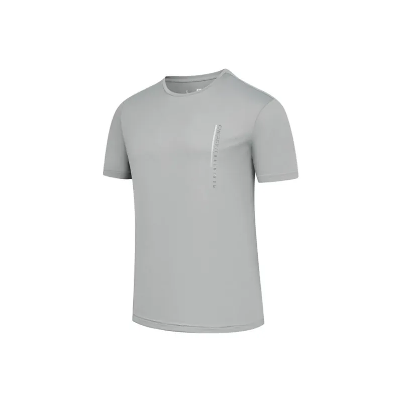 QIAODAN Sports Life Collection T Shirt Men's Cloud Peak Gray-0
