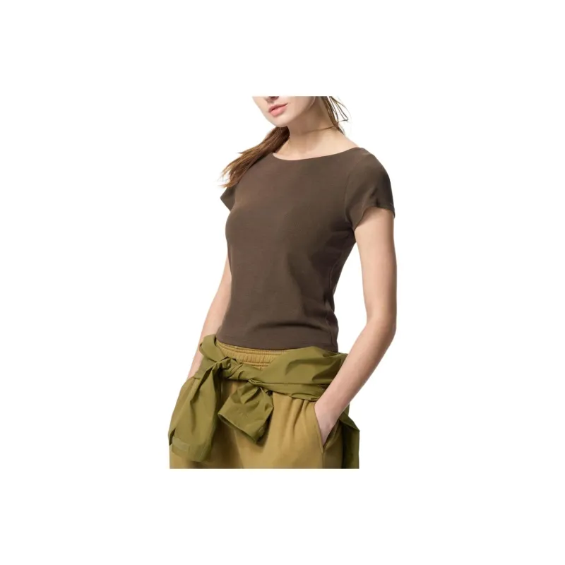 UNIQLO T Shirts Women's Umber-0