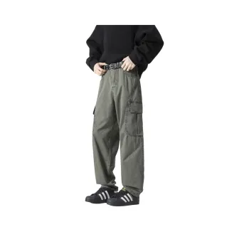 MKZA Casual Pants Unisex Army Green