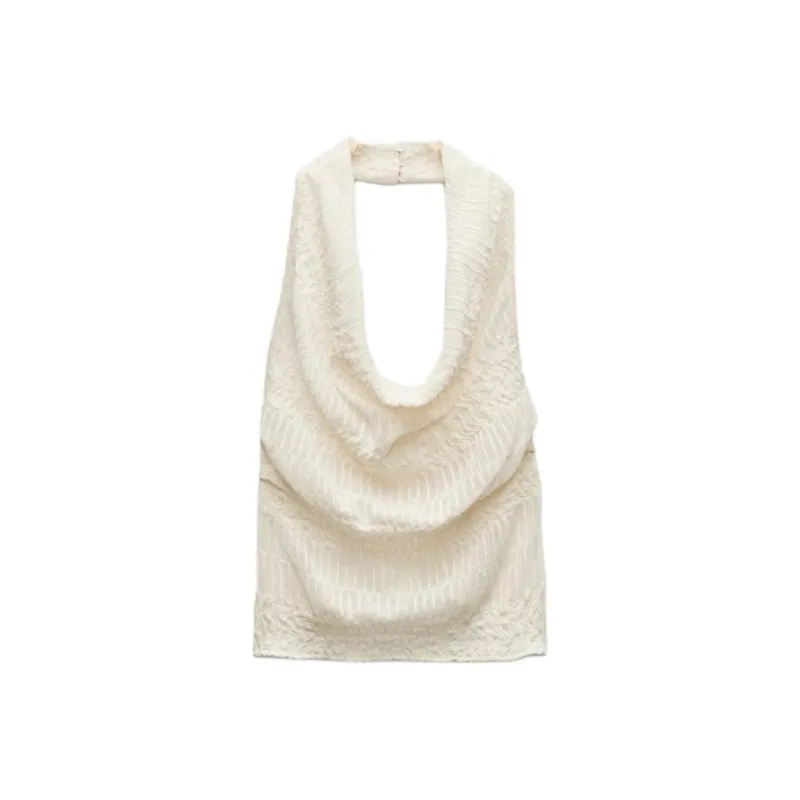 ZARA Tank Tops Women's White-0