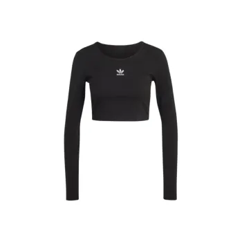 Adidas Originals Essentials Ribbed Crop Long Sleeve Tee