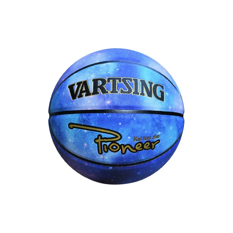 Vartsing Starry Sky Moisture Absorbing Leather Basketball Blue Size 7 Street Training Competition Unisex-1