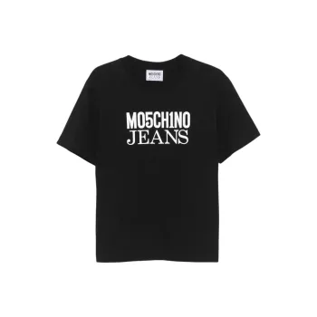 MOSCHINO Jeans Logo Printed Crewneck T Shirt