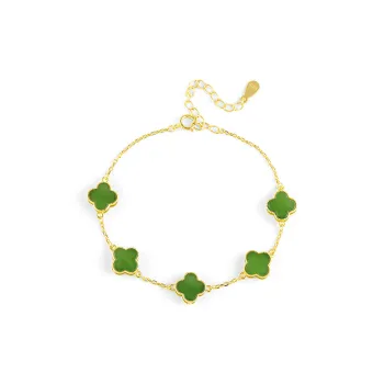 Cuiya Golden Building Hetian Jade Bracelets Jasper Women's