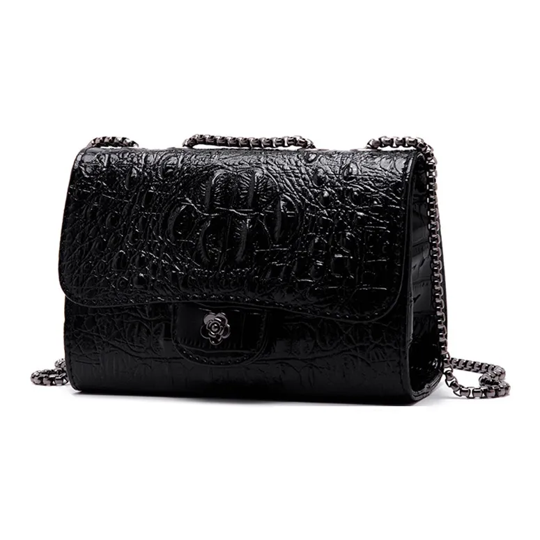 SURELAPTOP PU Shoulder Bag Women's Crocodile D Chan-1