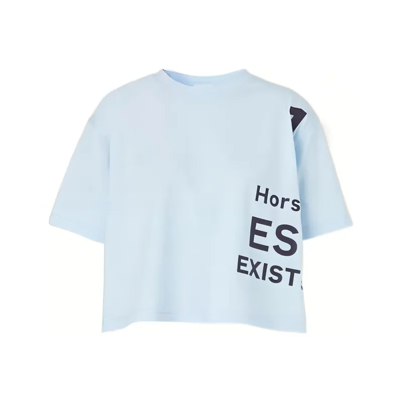Burberry T Shirt Women's Light Blue-0