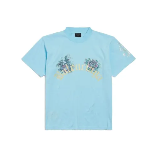 Balenciaga Regular T Shirt Women's Light Blue Regular Fit