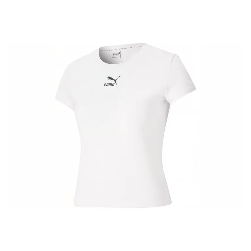 PUMA Set in Sleeve T Shirt Women's White-0