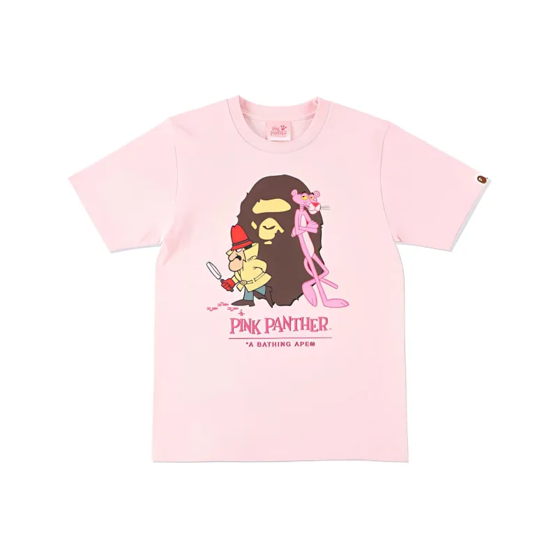 Pink Panther X A BATHING APE Bape T-Shirts Women's Pink-0