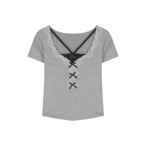POPO.INFO T Shirts Women's Gray