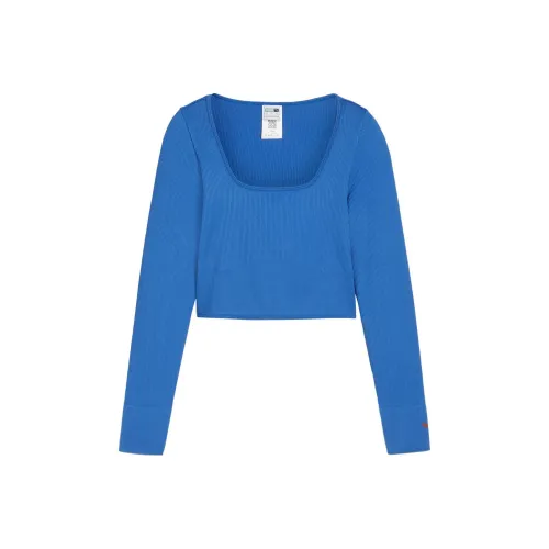 PUMA CORSET LONG SLEEVE T Shirt Women's Blue