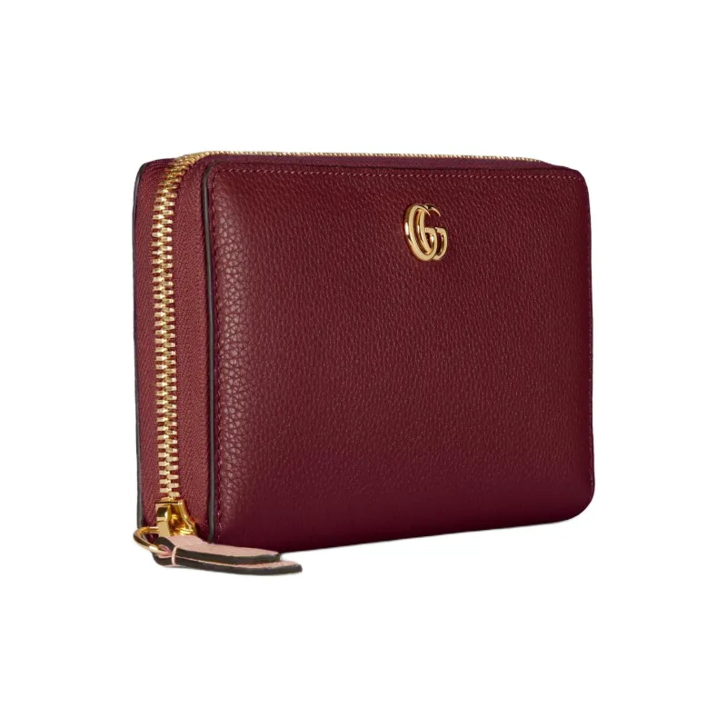 GUCCI Leather Wallet Women's Red-1