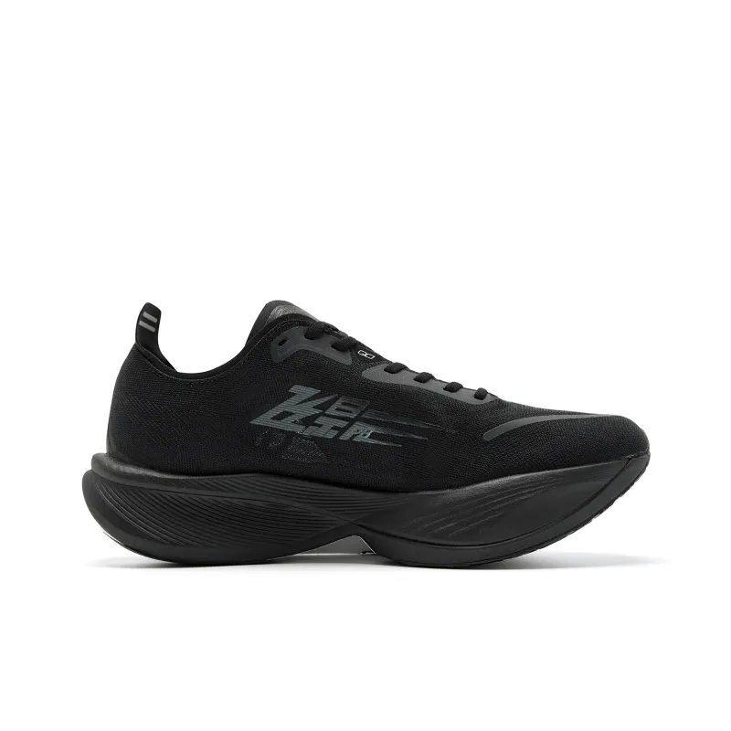 QIAODAN Feiying PB3 Enhanced Edition Running Shoes Men Low Top Black Iron Gray-1