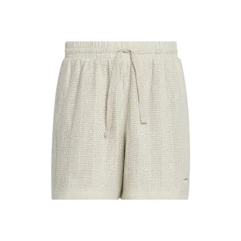 Adidas Originals KNIT Sports Shorts Unisex Light Sesame Gray/Wonder White