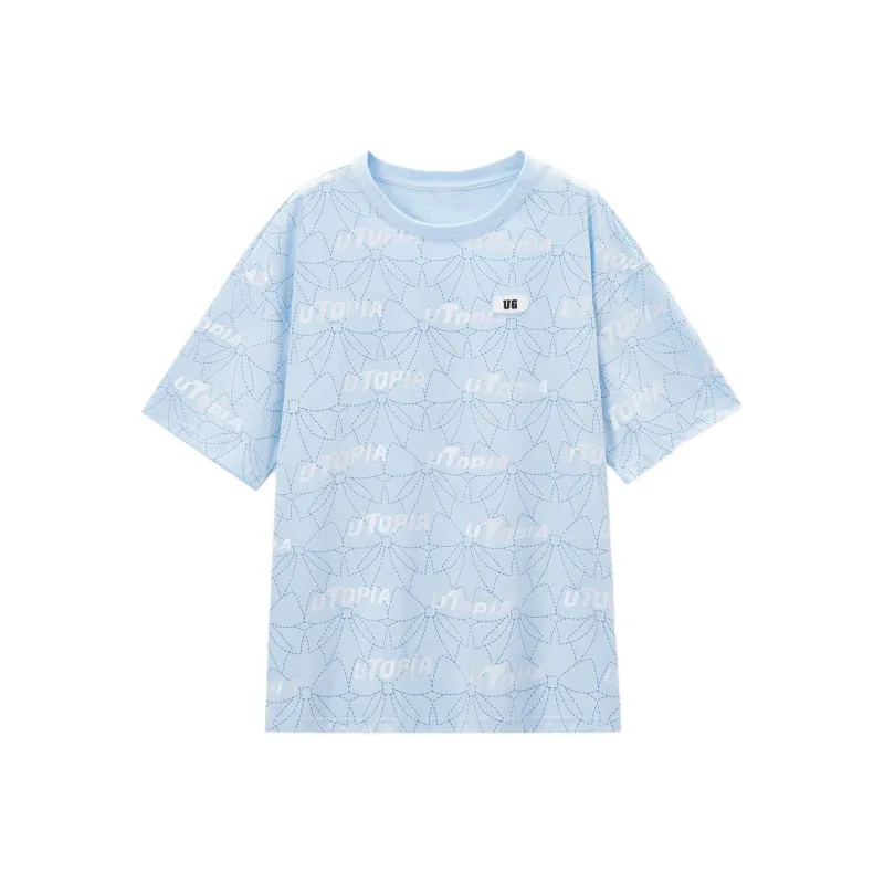 EICHITOO T Shirt Women's Light Blue Pattern-0