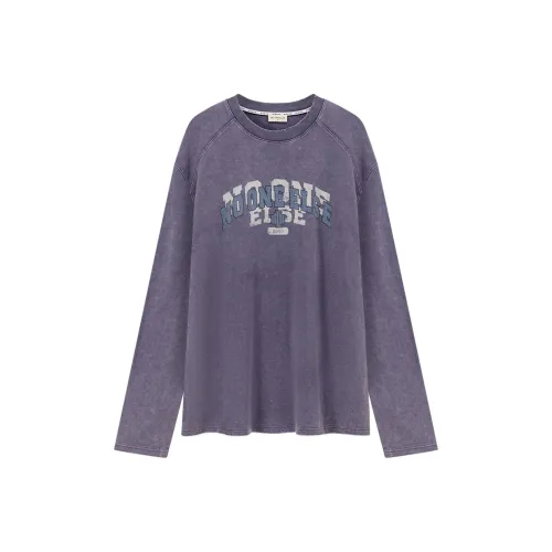 NO ONE ELSE Drop Shoulder Sleeve T Shirt Unisex Dark Purple