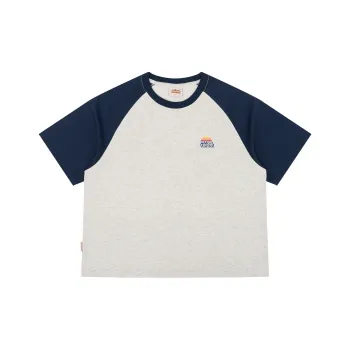 MostwantedLab Classic Rainbow T Shirt Women's Navy Blue & Asphalt Gray